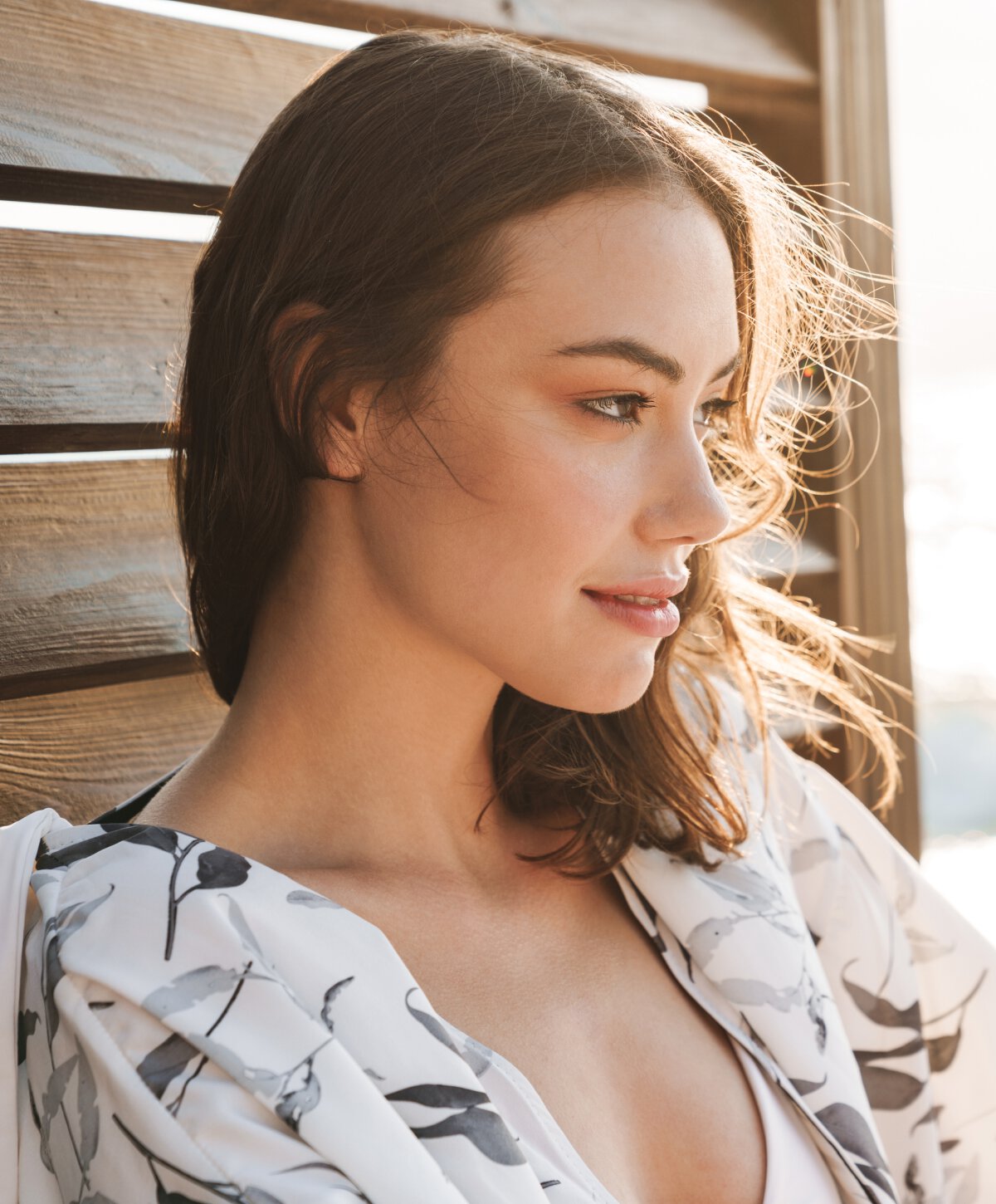 Asheville dermal fillers model with brown hair