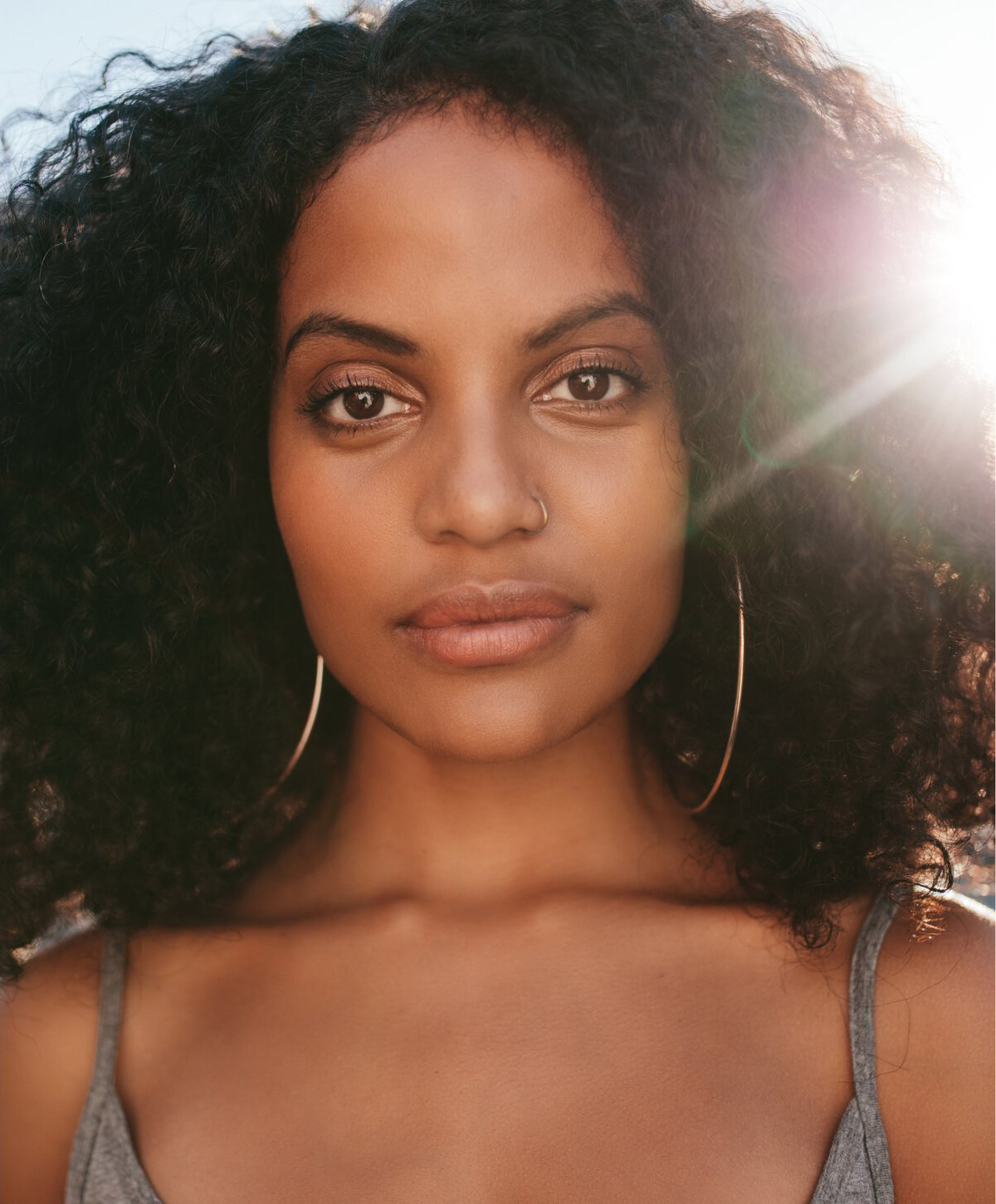 Asheville LightStim therapy model with black hair