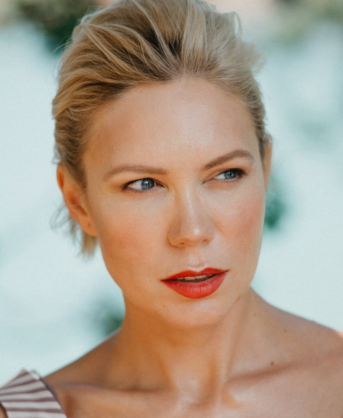 Asheville cool laser facial rejuvenation model with blonde hair